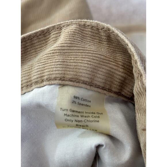 Talbots Pants Corduroy Size 24W Straight Tan Stretch - Picture 7 of 7
